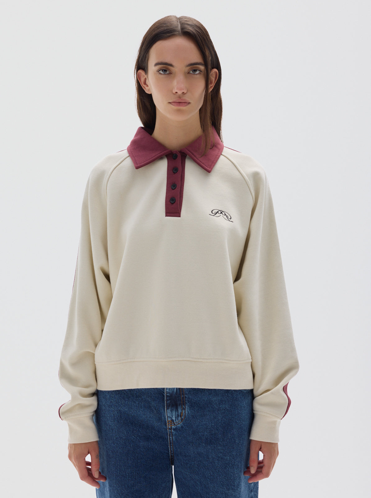 Going soft fleece polo_Cream