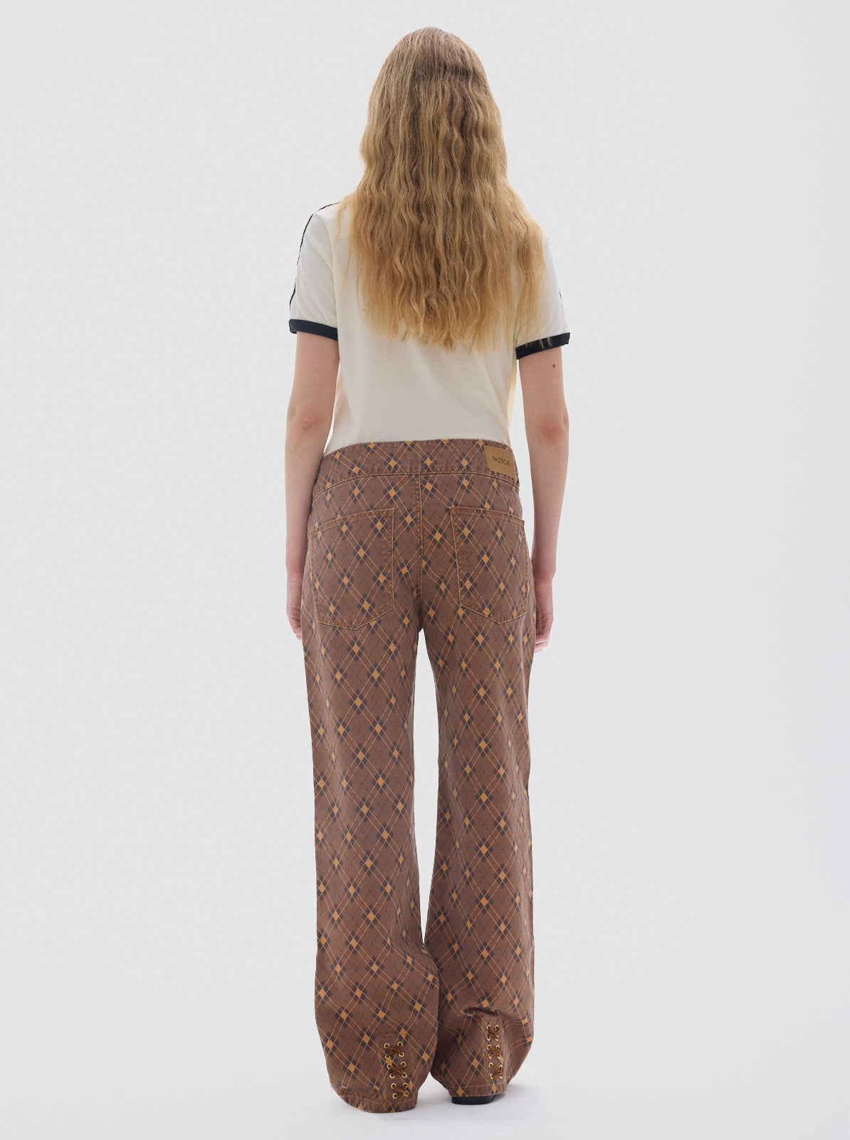 Belt fullprint denim jean_Brown