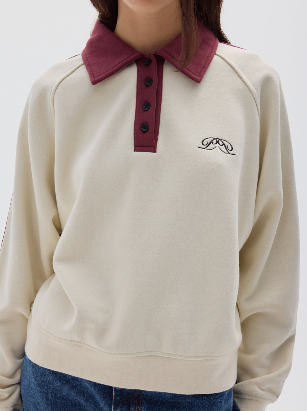 Going soft fleece polo_Cream