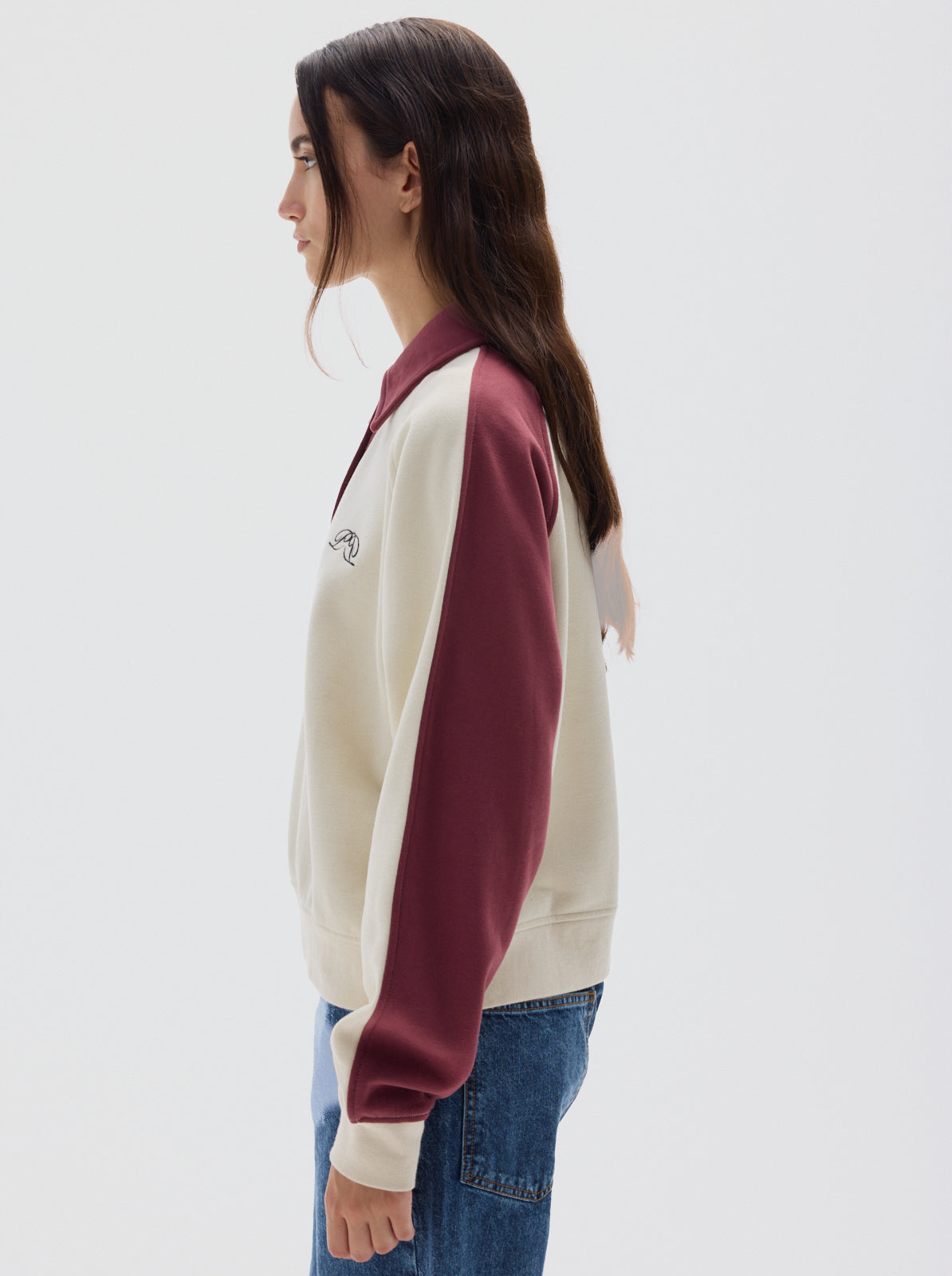 Going soft fleece polo_Cream