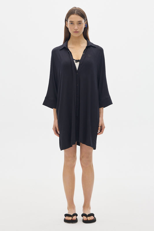 Milan Shirt Dress_Black