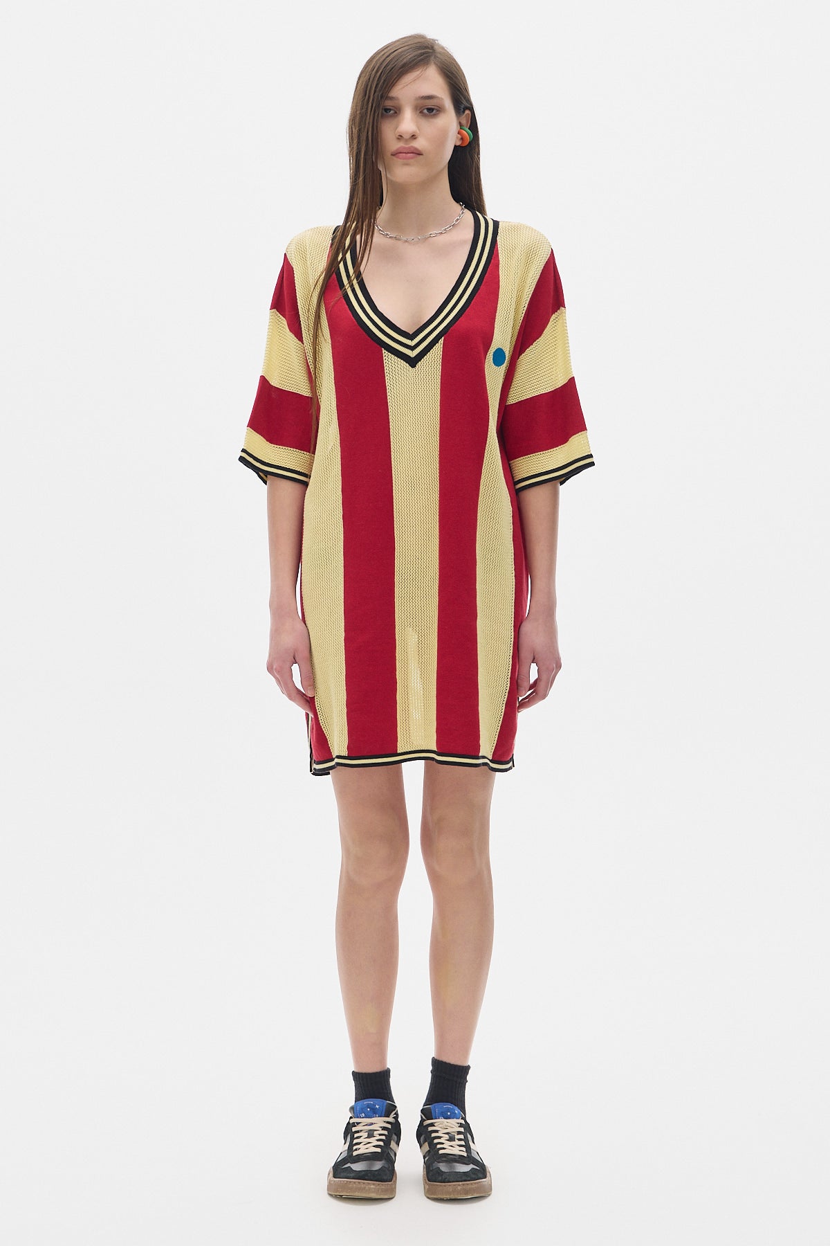 Gol Stripes Knit Dress_Yellow