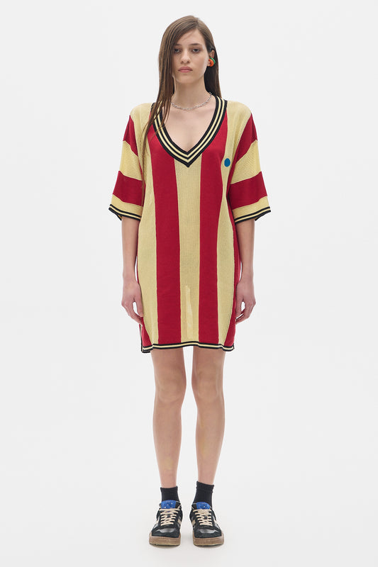 Gol Stripes Knit Dress_Yellow