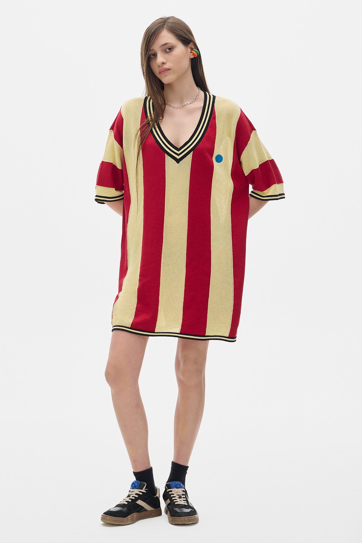 Gol Stripes Knit Dress_Yellow