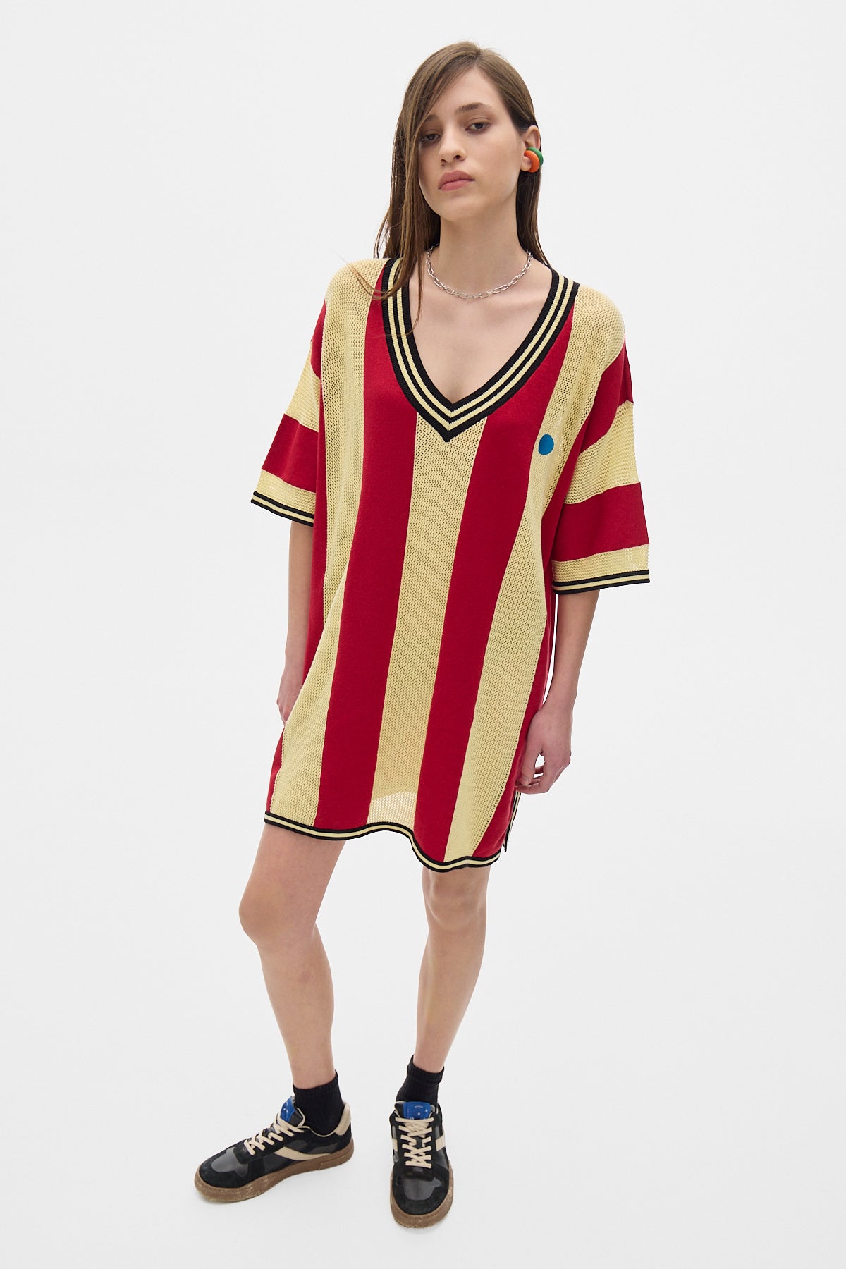 Gol Stripes Knit Dress_Yellow