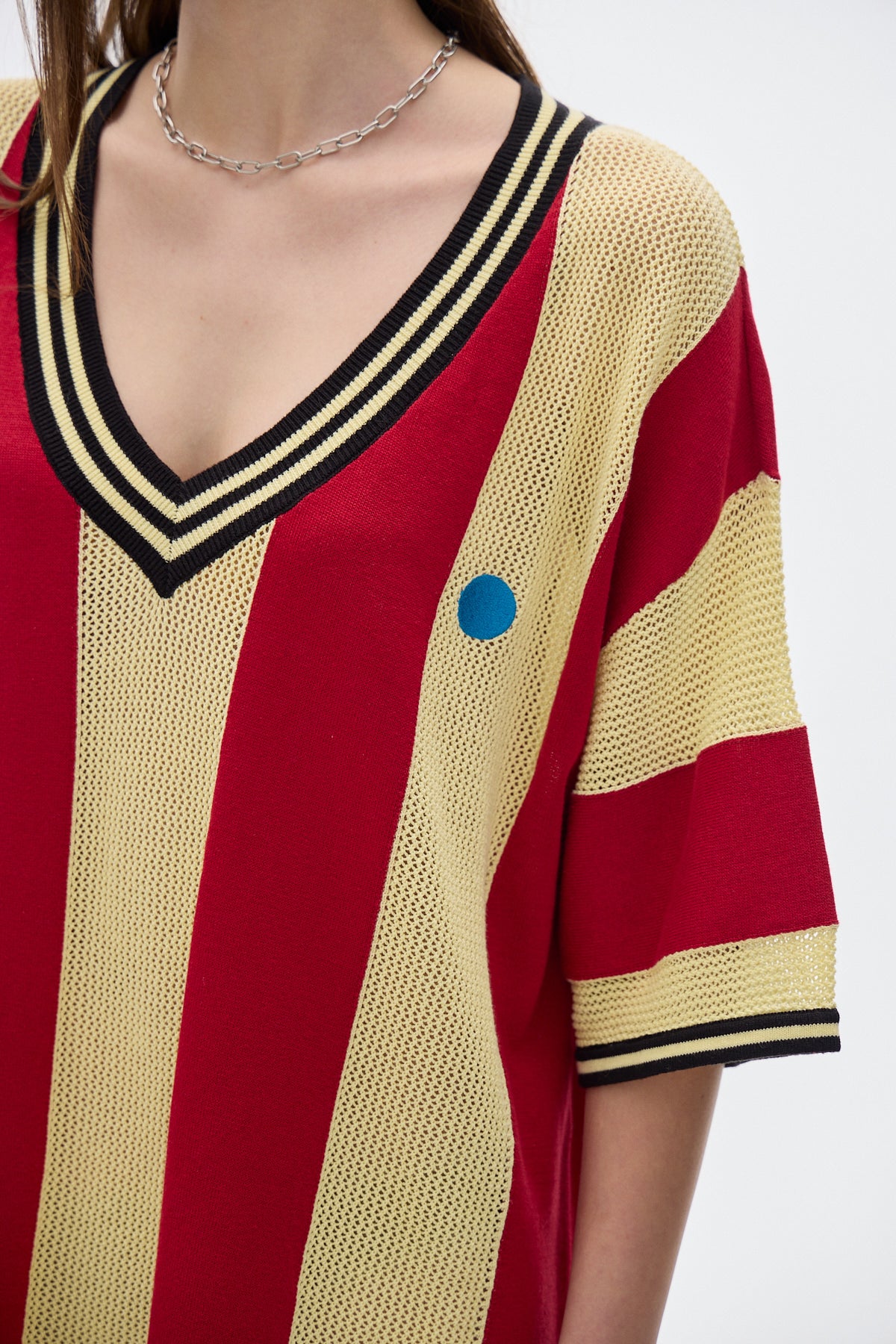Gol Stripes Knit Dress_Yellow