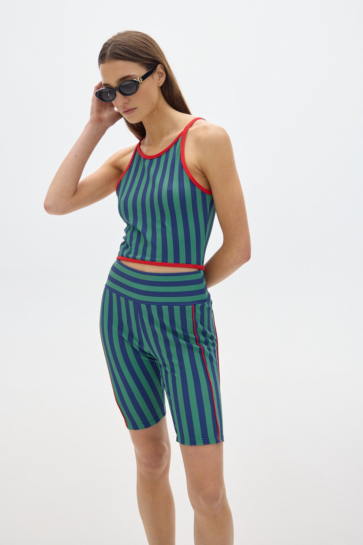 Biker Leggings_Green/Blue