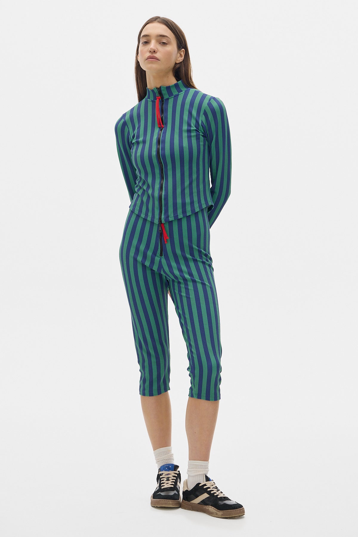 Capri Leggings_Green/Blue