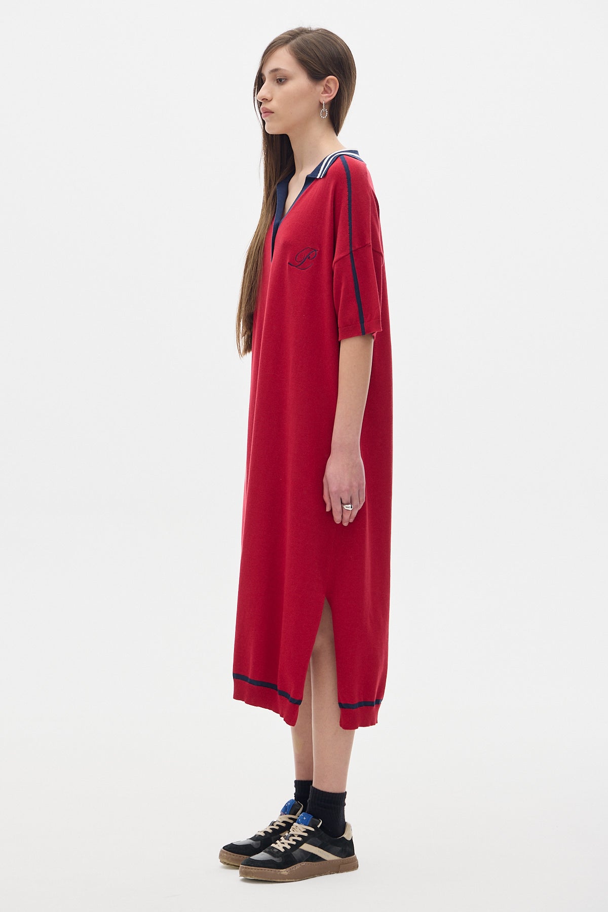 Pol Knit Dress_Cherry