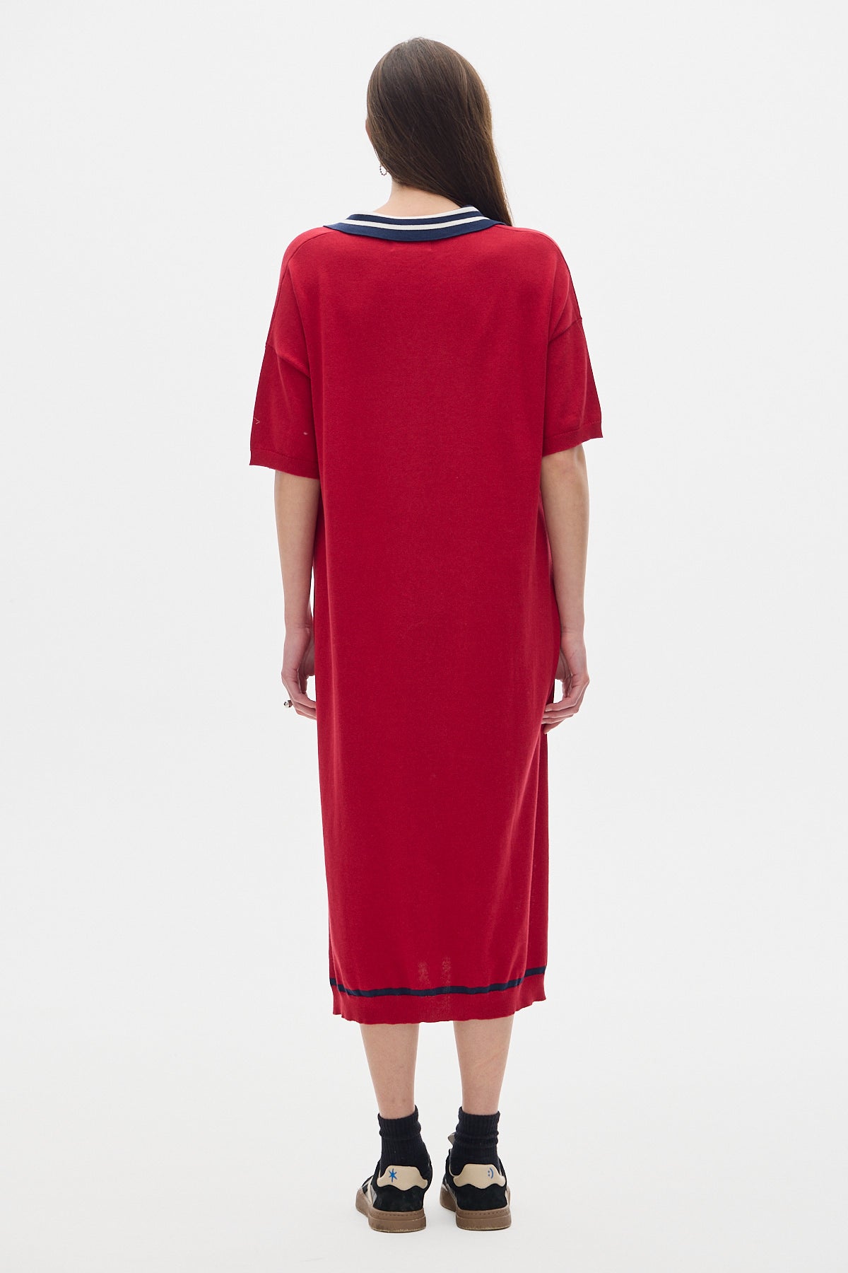 Pol Knit Dress_Cherry
