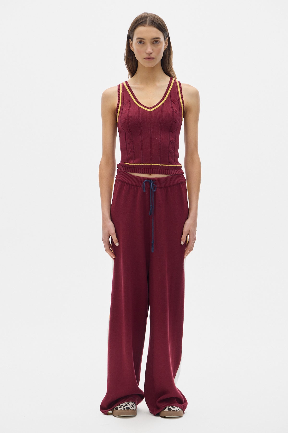 Juno Knit Pants_Bordeaux