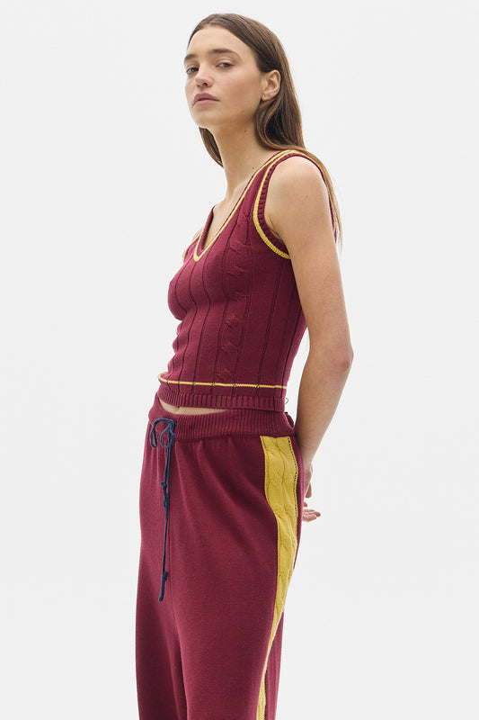 Morgan Knit Tank Top_Bordeaux