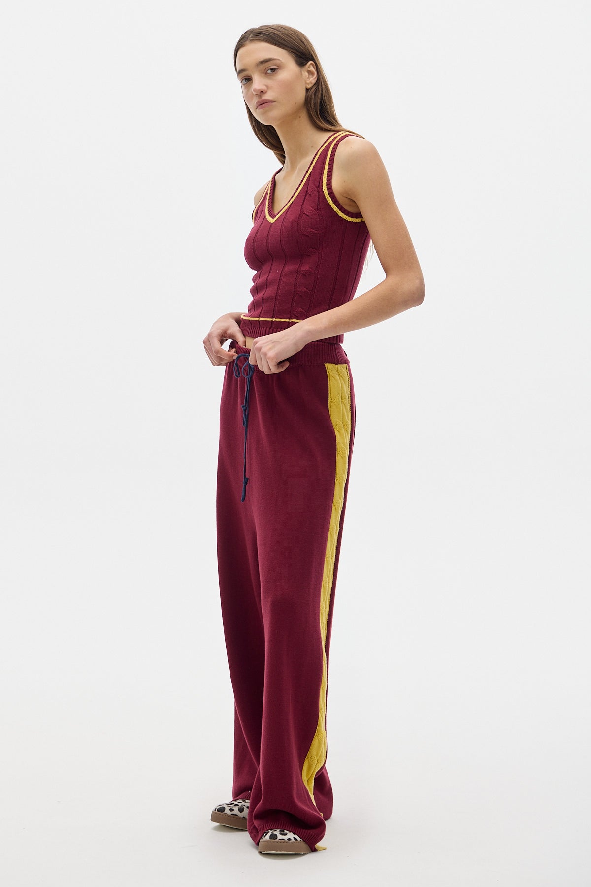 Morgan Knit Tank Top_Bordeaux
