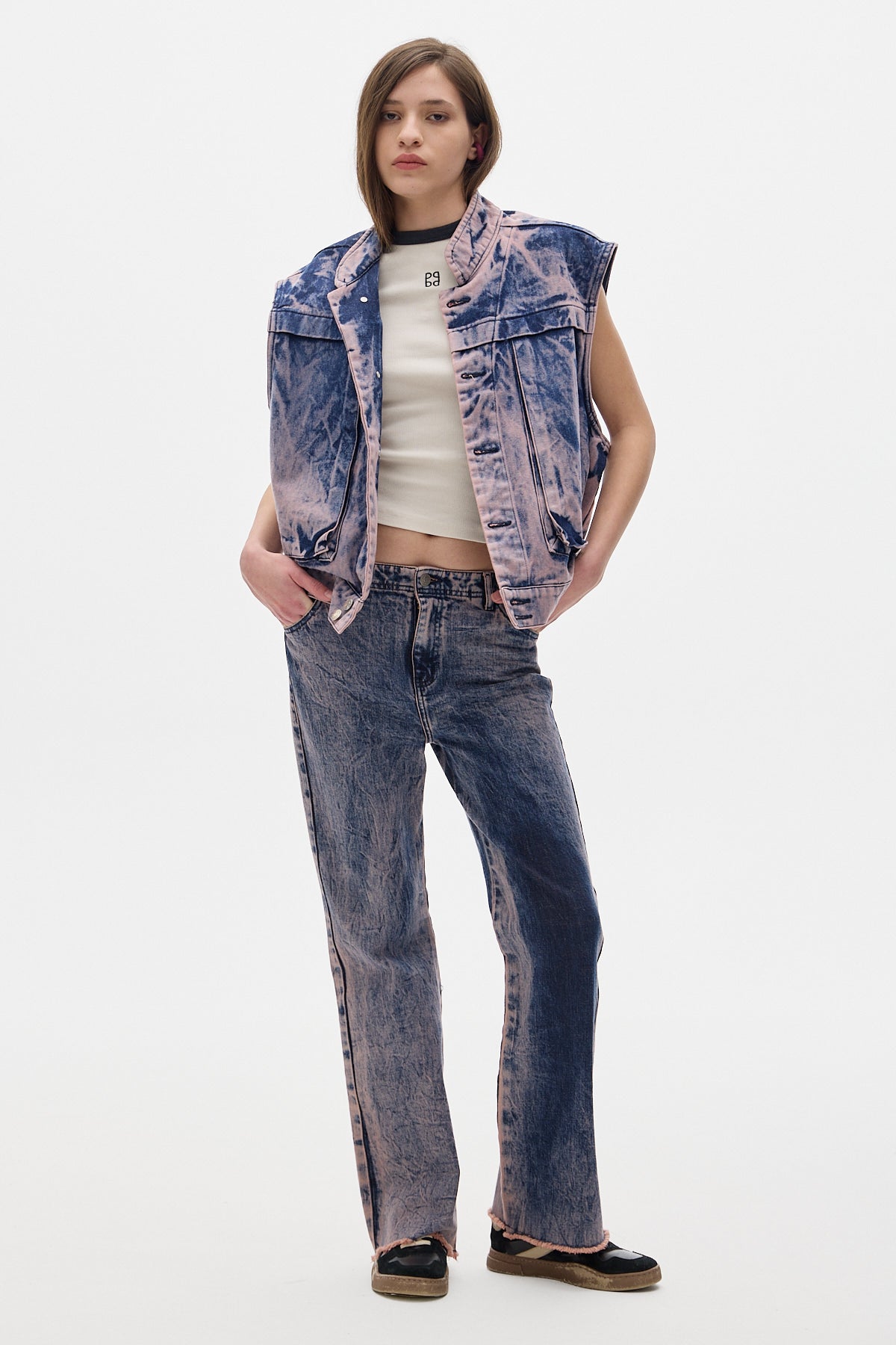 Explorer Denim Vest_Rose Washed