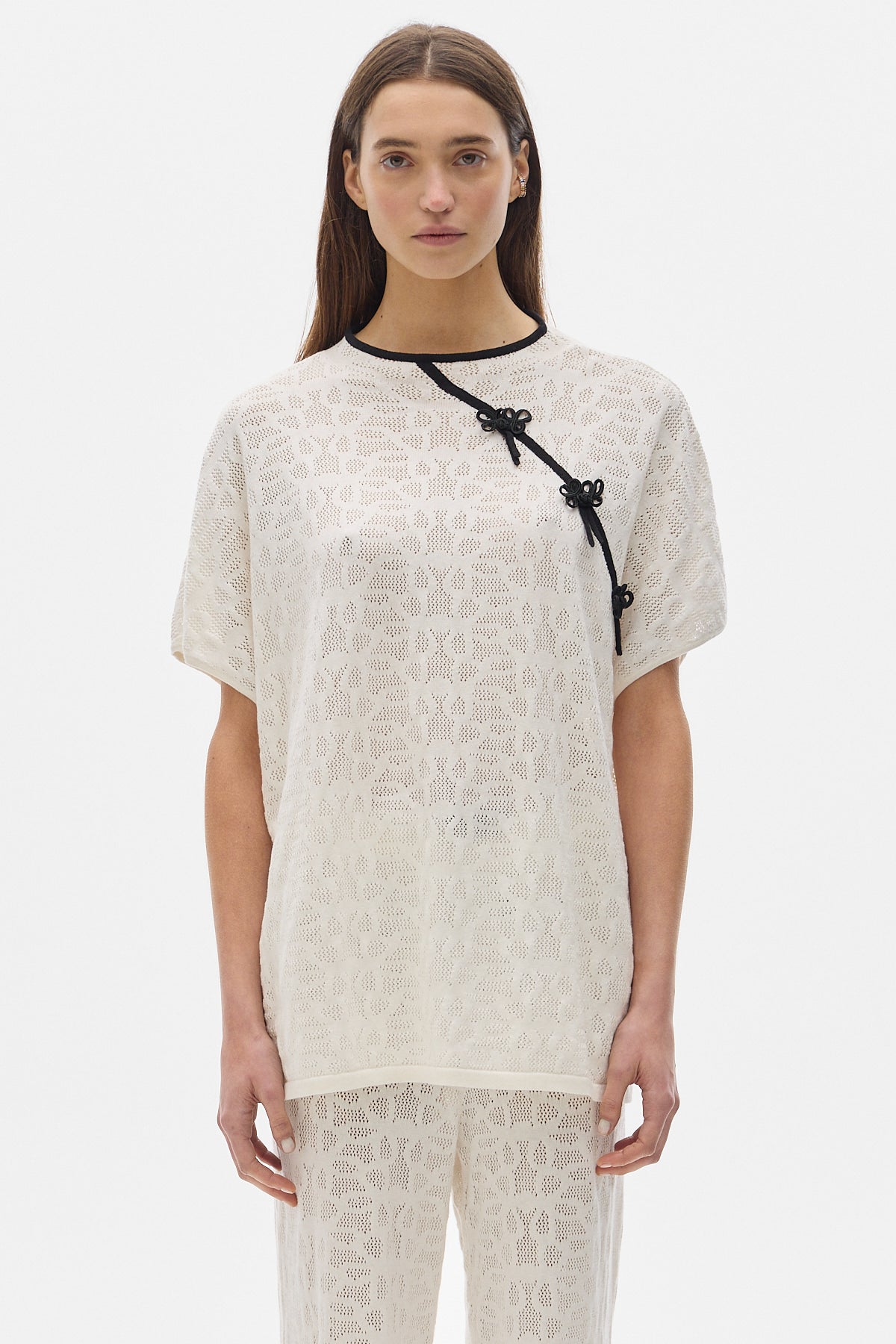 Meta Knit Blouse_Off White