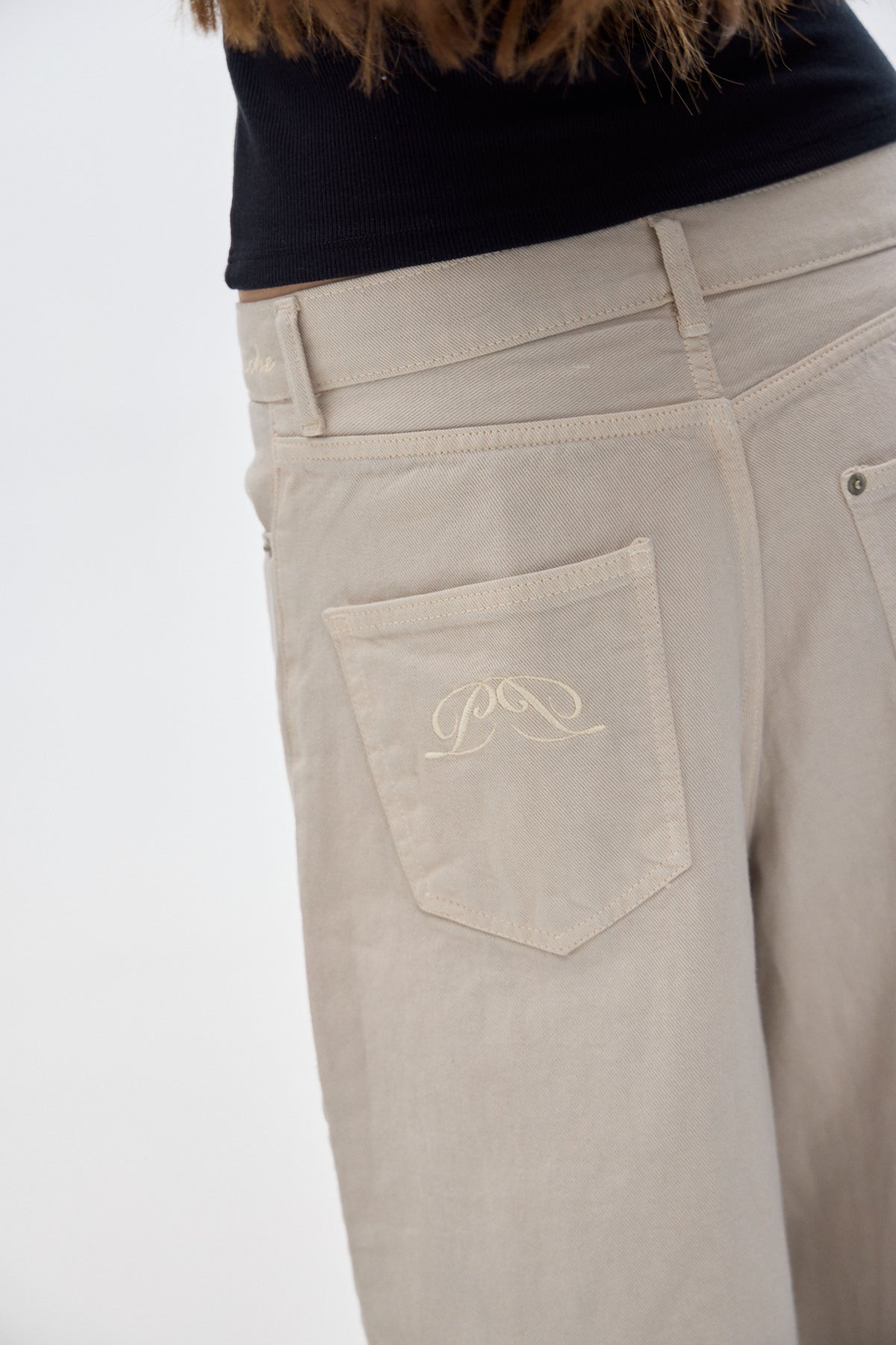 Track Denim Pants_Cream