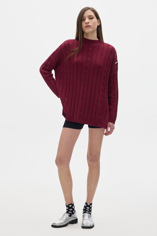 Serge Knit Sweater_Bordeaux