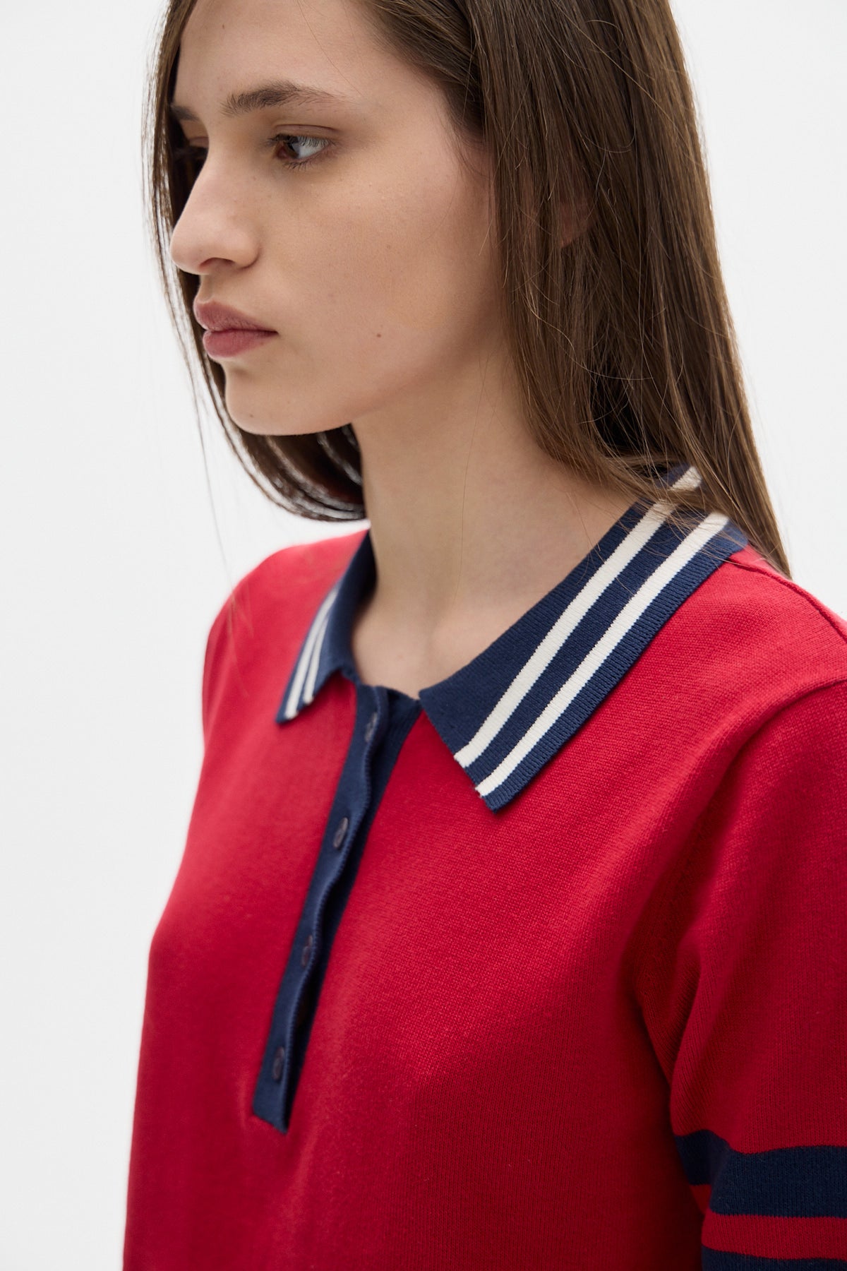 Ker Knit Polo Shirt_Cherry