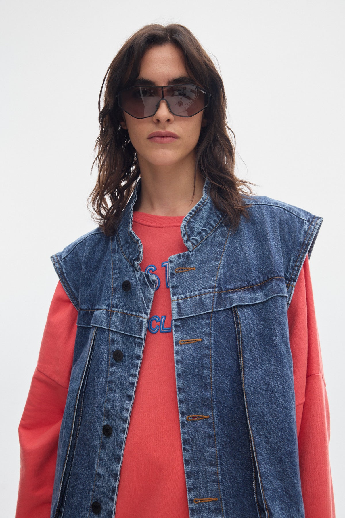 Explorer vintage denim vest_blue