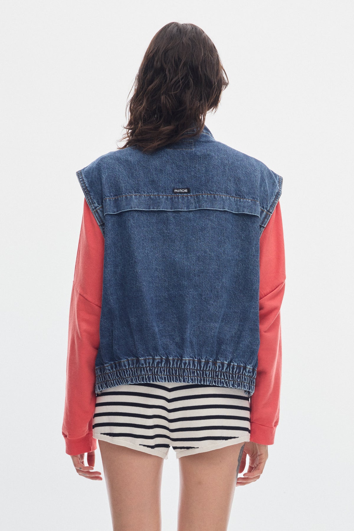 Explorer vintage denim vest_blue