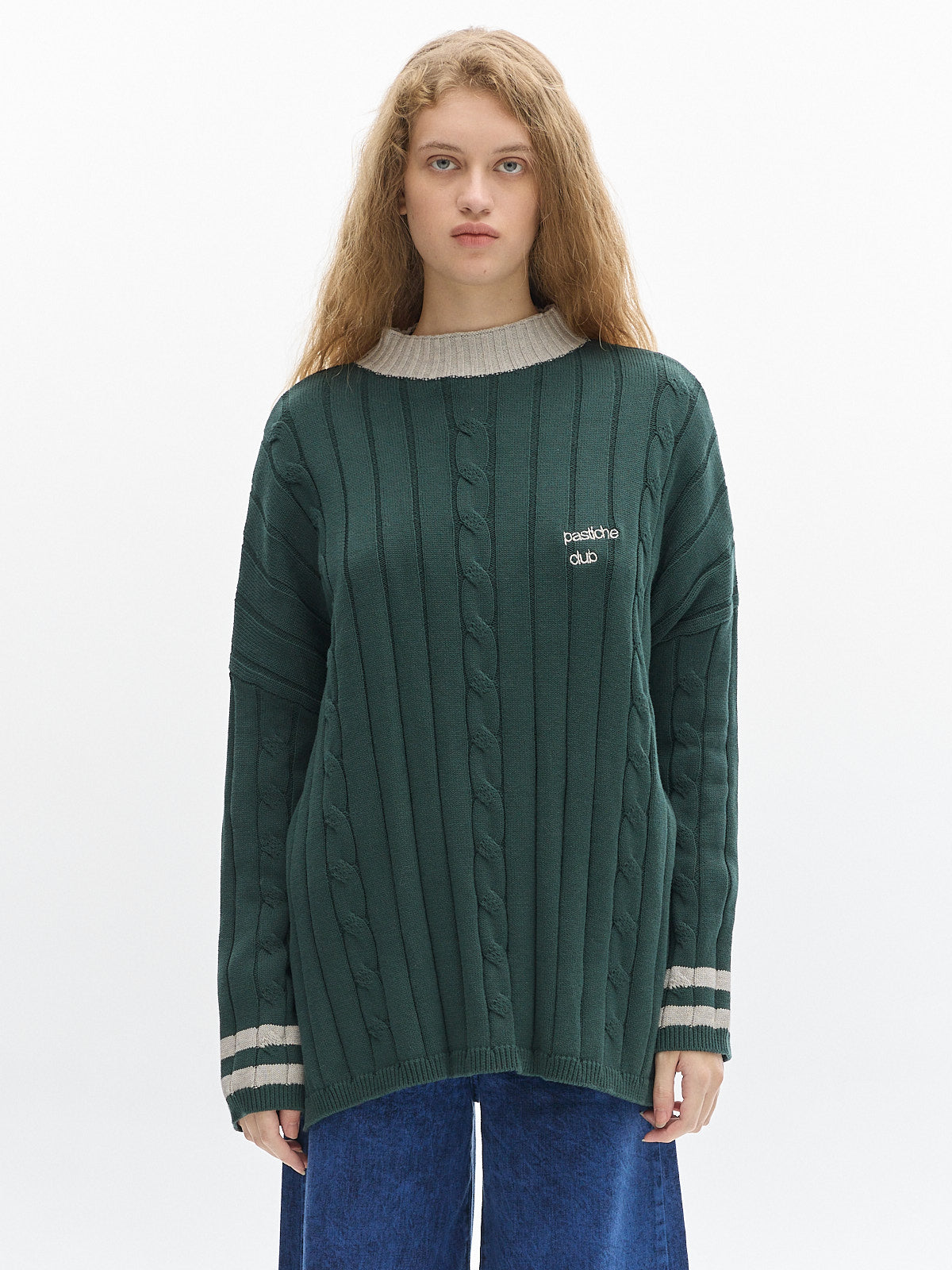 Serge Sporty Knit sweater_ Green